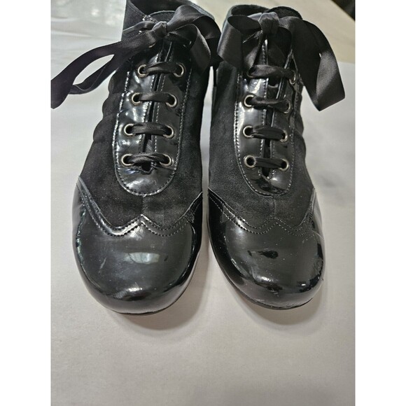 Peko Black Faux Leather Boots, Size 8 - Picture 4 of 11